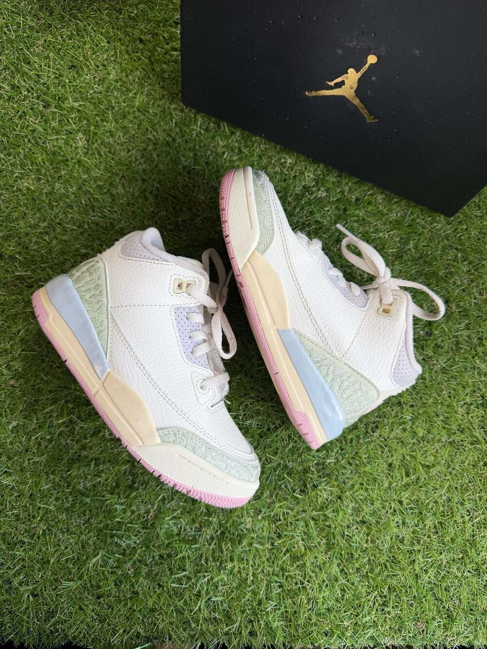 Jordan 3 Retro OG PS Sail Pre-School Sneakers IF4757-100 Size 11.5C